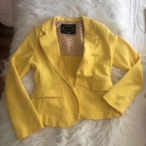 Love Tree Yellow Blazer With Flaws